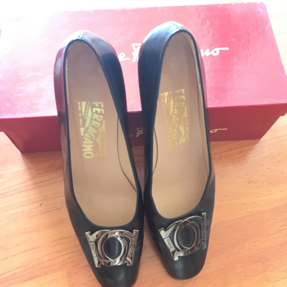 Black Ferragamo Pumps
